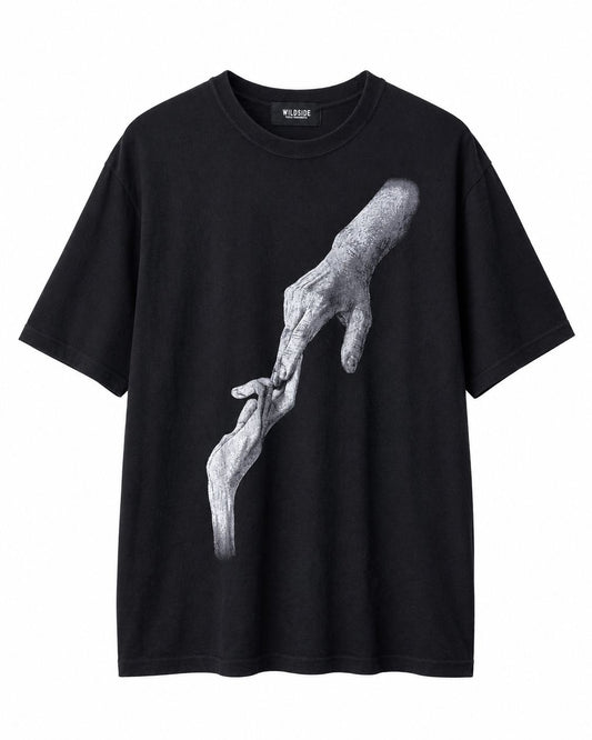 WILDSIDE Yohji Yamamoto × Uchida Suzume "Two Hands"  T-Shirt