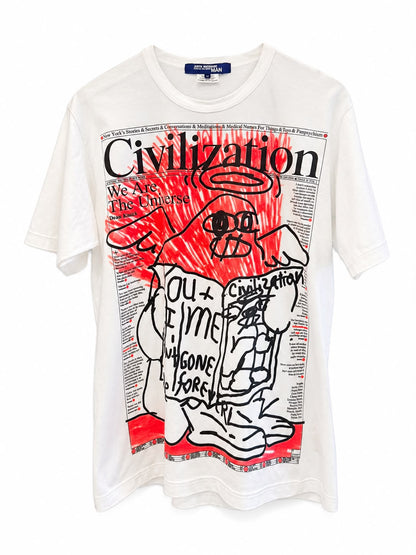 JUNYA WATANABE MAN × Civilization High-density cotton T-Shirt